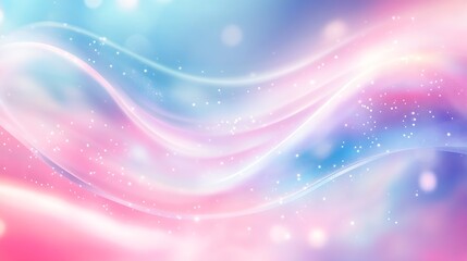 Poster - Serene Pastel Abstract Background with Soft Waves and Subtle Sparkles for Dreamy Designs : Generative AI