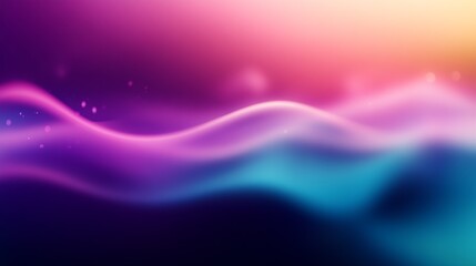 Poster - Vibrant Abstract Gradient with Smooth Colorful Waves and Soft Light Effects : Generative AI