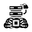 © sevector - infrastructure cloud computing glyph icon vector. infrastructure cloud computing sign. isolated symbol illustration