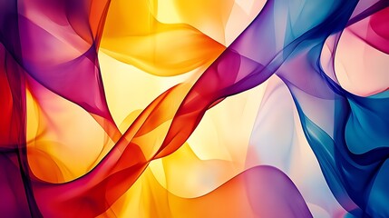 Fototapete - Vibrant Abstract Colorful Flowing Waves in Dynamic Movement for Modern Artistic Expression : Generative AI