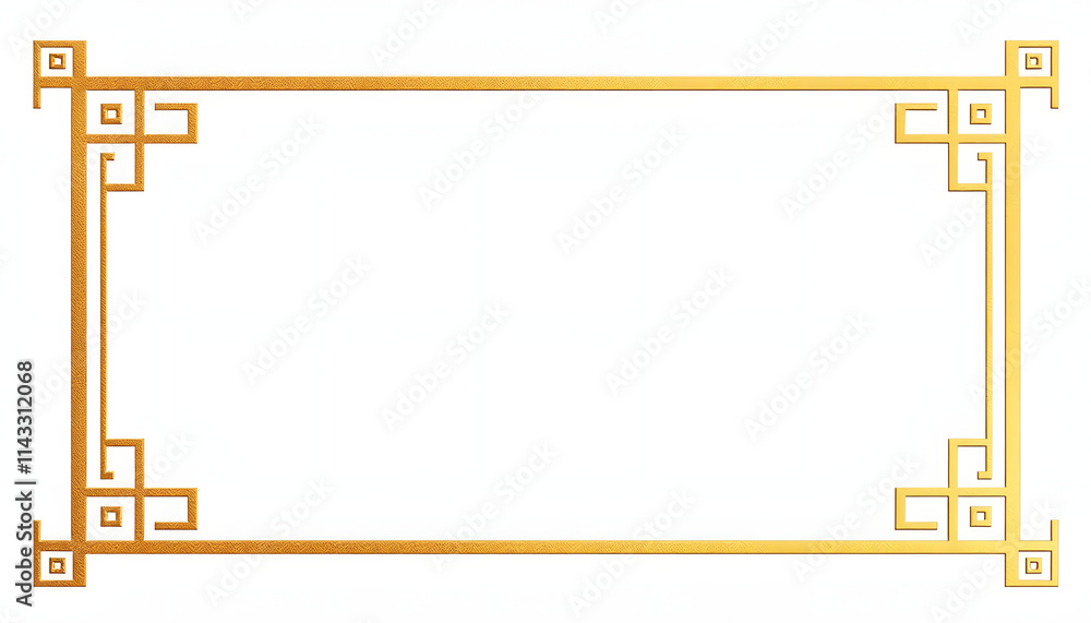 double rectangle gold vintage frame with inverted rounded corner ...