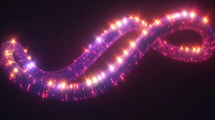 Poster - A glowing, abstract representation of an infinity symbol with vibrant lights.