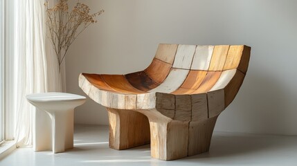 Wall Mural - upcycled furniture showcases inventive designs made from reimagined materials, highlighting creativi