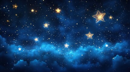 Wall Mural - tiny twinkling stars background sparkle lights.