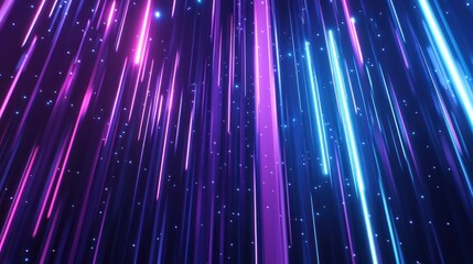 Poster - A vibrant display of colorful light streaks against a dark background, creating a dynamic effect.