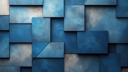 abstract 3d render blue geometric background modern desig