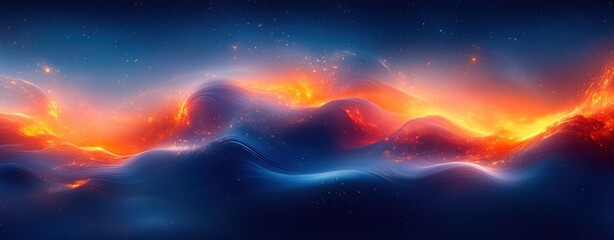 Aufkleber - Dynamic Abstract Landscape Light Background