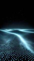 Wall Mural - a dark blue image of a hill with a lot of dots