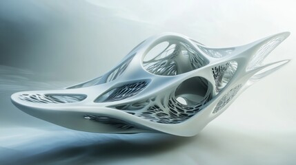 Fototapete - Abstract organic structure with intricate patterns and smooth surfaces.