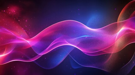 Poster - Abstract waves of vibrant colors creating a dynamic, fluid visual effect.