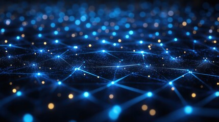 abstract 3d render network concept blue background design animatio