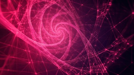 Poster - Abstract swirling pattern in pink tones, representing digital connectivity and energy.