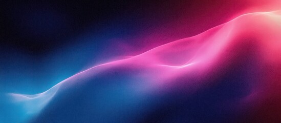 Wall Mural - Vibrant Abstract Background with Flowing Gradients in Neon Pink Blue and Black for Futuristic Design