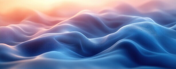 Poster - Calm Blue Waves Modern Minimalist Abstract Design for Background and Graphics