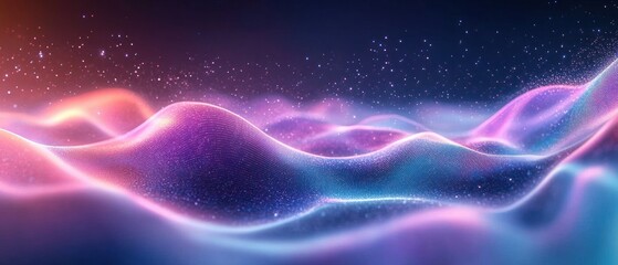 high technology digital mesh network background with gradient design in blue purple for cybersecurity application interface