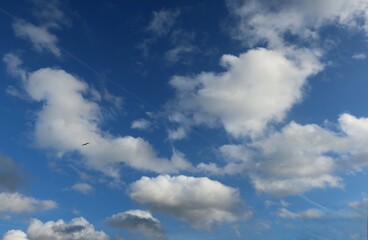 Wall Mural - beautiful cloudscape in blue sky, natural clouds background