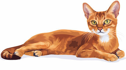 png domestic cat animal mammal pet. abyssinian. illustration