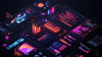 Leinwandbilder - A vibrant infographic showcasing various data points and statistics, designed in a clean layout with colorful elements and clear icons, representing key information.