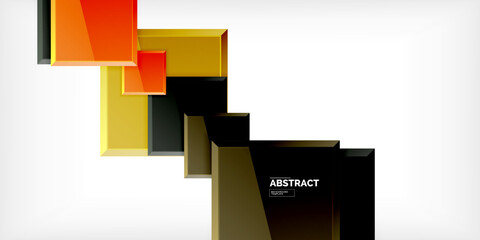Wall Mural - shiny glossy metallic or plastic square design background. vector illustration for wallpaper, banner