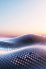 Aufkleber - Abstract Quantum Grid Surreal Futuristic Landscape with Soft Gradient Horizon