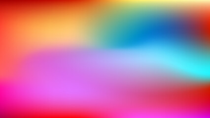 Abstract blur gradient background vibrant color rainbow red, yellow, purple and blue spectrum