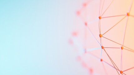 Poster - Pastel Gradient Sphere of Interconnected Abstract Financial Data Points