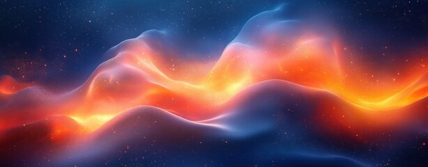 Aufkleber - Dynamic Abstract Landscape with Soft Lighting and Vibrant Colors