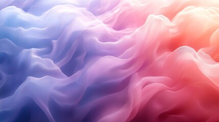 Poster - Ethereal Gradient Soft Curls and Waves in Pastel Harmony