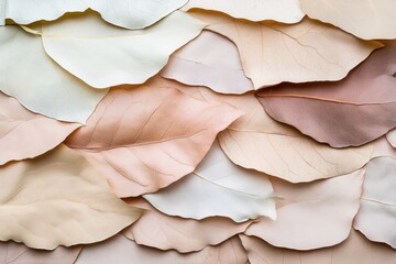 Poster - Abstract Natural Layers Softly Lit Leafy Patterns in Muted Earth Tones