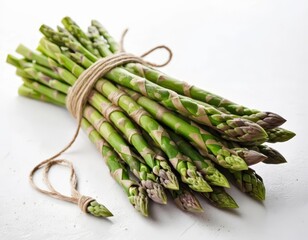 Canvas Print - green asparagus on a white