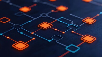 Abstract Technology Background with Geometric Shapes and Lines