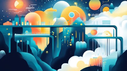 API. Application Programming Interface. Software development tool, information technology concept. Technology process of Software development. Isometric vector Illustration with icons and characters.
