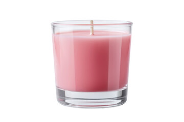 Wall Mural - A pink candle in a glass container