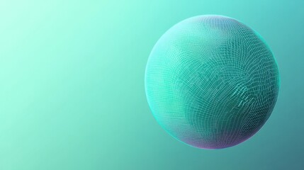 Poster - Stylized wireframe globe design featuring a modern aesthetic against a gradient background