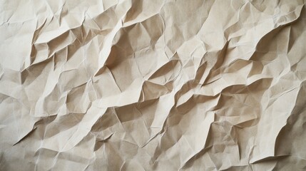 Leinwandbilder - Subtle texture of soft crumpled paper showcasing unique patterns and light in warm tones