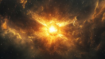 Poster - Striking supernova wallpaper showcasing a cosmic explosion in a vibrant display of energy and light