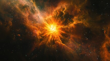 Poster - Stunning supernova explosion illuminating the cosmos with vibrant colors and intricate patterns