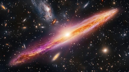 Poster - Breathtaking display of a supernova illuminating the cosmos with vibrant colors and celestial phenomena