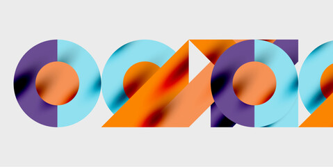 Wall Mural - Vibrant abstract background circles with smooth gradients, creating a dynamic and modern design. Ideal for creative, tech, or contemporary-themed projects