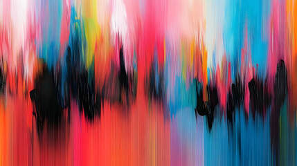 Wall Mural - abstract multicolored painting. contemporary art texture banner. generative ai.