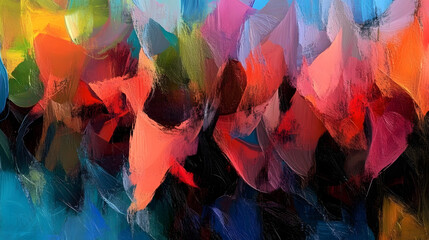 Wall Mural - abstract multicolored painting. contemporary art texture banner. generative ai.