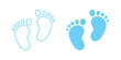 © ValGraphic - Baby boy footprints icons