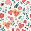 © MaewMxng - Vibrant Valentine’s Day Seamless Pattern for Fabric and Packaging