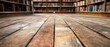 © MediaStockAI - Aged Wooden Floor In A Library With Blurred Bookshelves