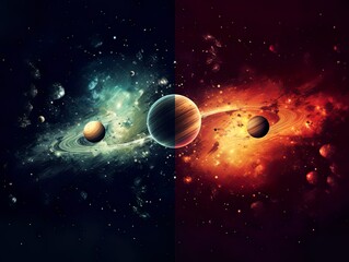 Wall Mural - galaxy and universe light. galaxies sky in space planets and stars beauty of space exploration