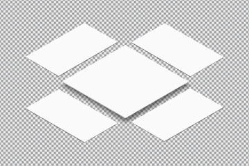 Wall Mural - social media post and stories interface mockup on transparent background. mobile app page template f