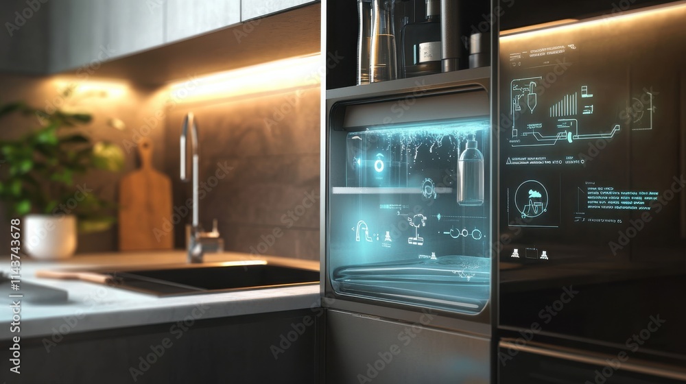 Compact water recycling station designed for modern kitchens with eco ...