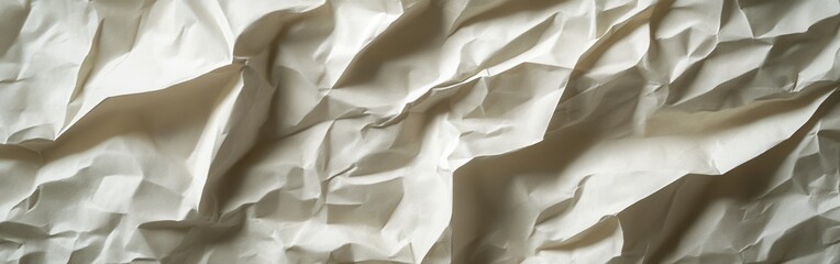 Leinwandbilder - Crumpled paper texture with subtle folds creating an interesting pattern in soft light