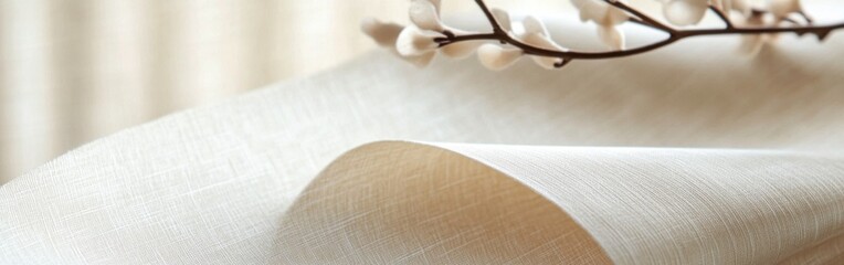 Leinwandbilder - Smooth high-quality parchment texture with natural accents in serene setting
