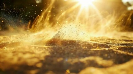 Wall Mural - Dust Particles Sparkling in Sunlight